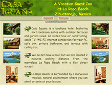 Tablet Screenshot of casa-iguana.com